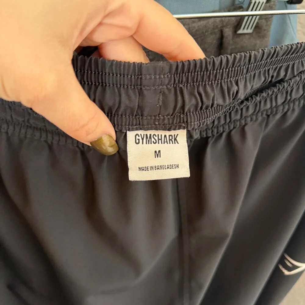 Gymshark Black Lightweight Joggers Recycled Polyester Stretch Athletic Size M